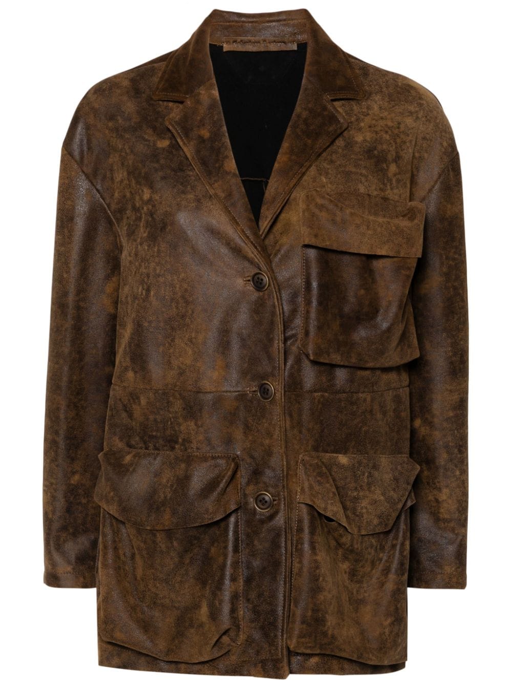 Salvatore Santoro leather jacket - Brown von Salvatore Santoro