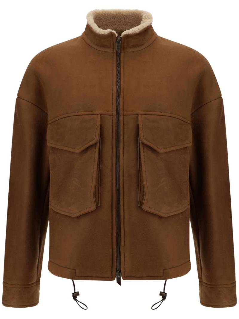 Salvatore Santoro leather jacket - Brown von Salvatore Santoro