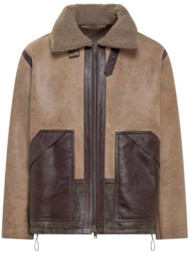 Salvatore Santoro leather jacket - Brown von Salvatore Santoro