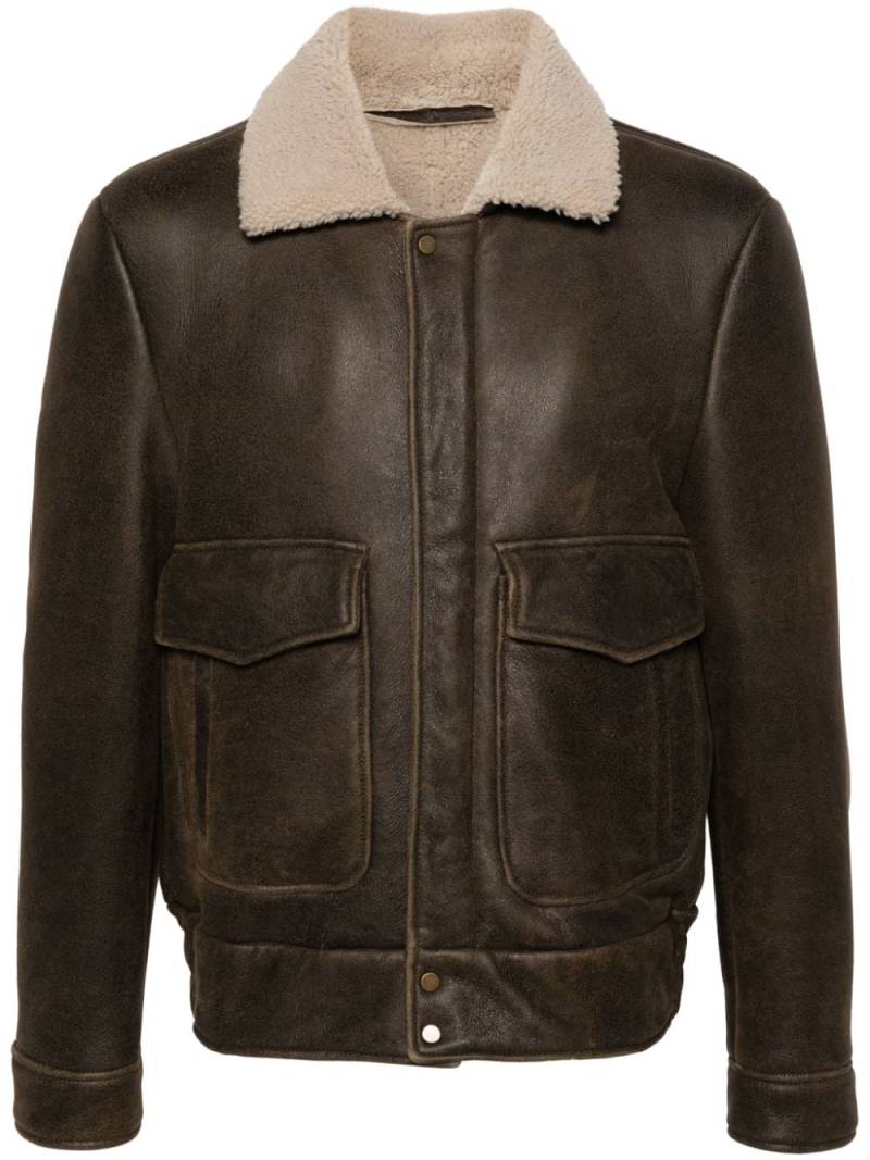 Salvatore Santoro logo-appliqué jacket - Brown von Salvatore Santoro