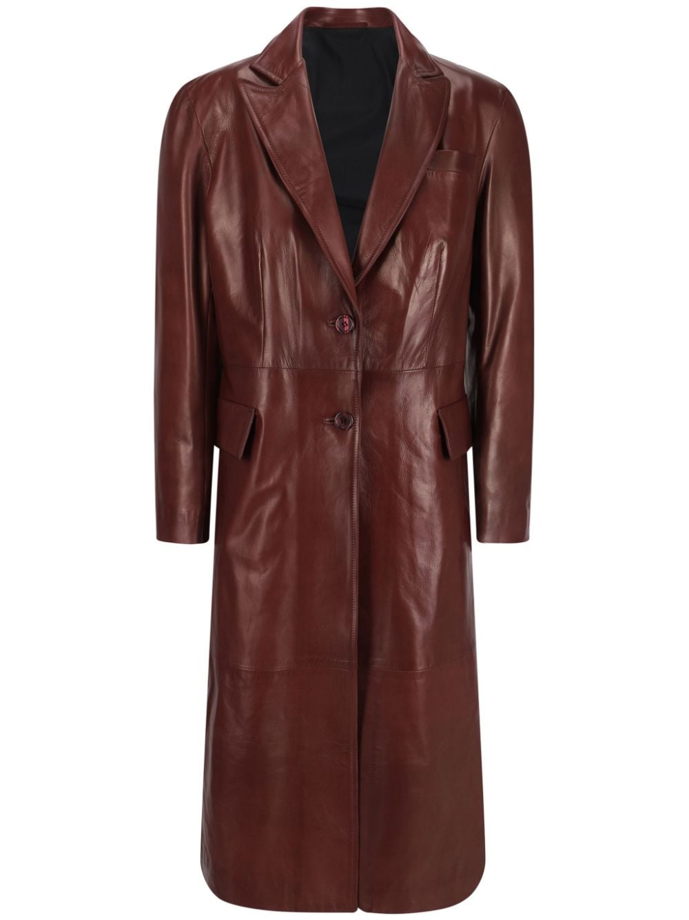 Salvatore Santoro peak-lapel leather coat - Red von Salvatore Santoro