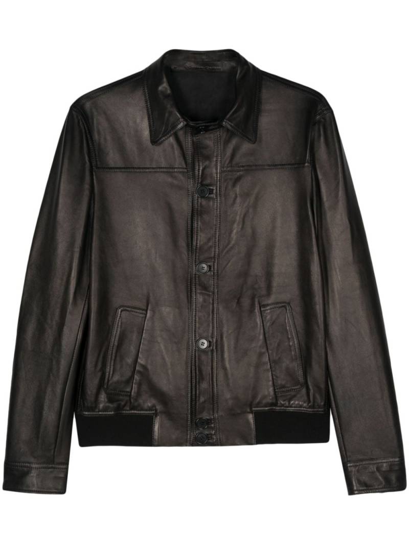 Salvatore Santoro seam-detail leather jacket - Black von Salvatore Santoro