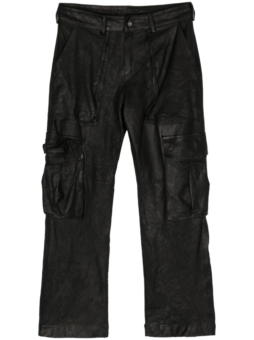 Salvatore Santoro straight-leg leather cargo trousers - Black von Salvatore Santoro