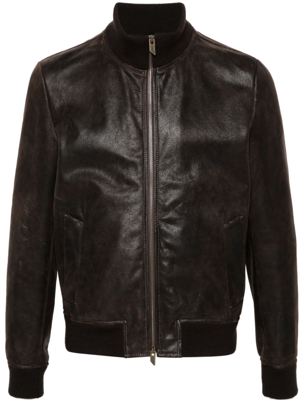 Salvatore Santoro suede bomber jacket - Brown von Salvatore Santoro