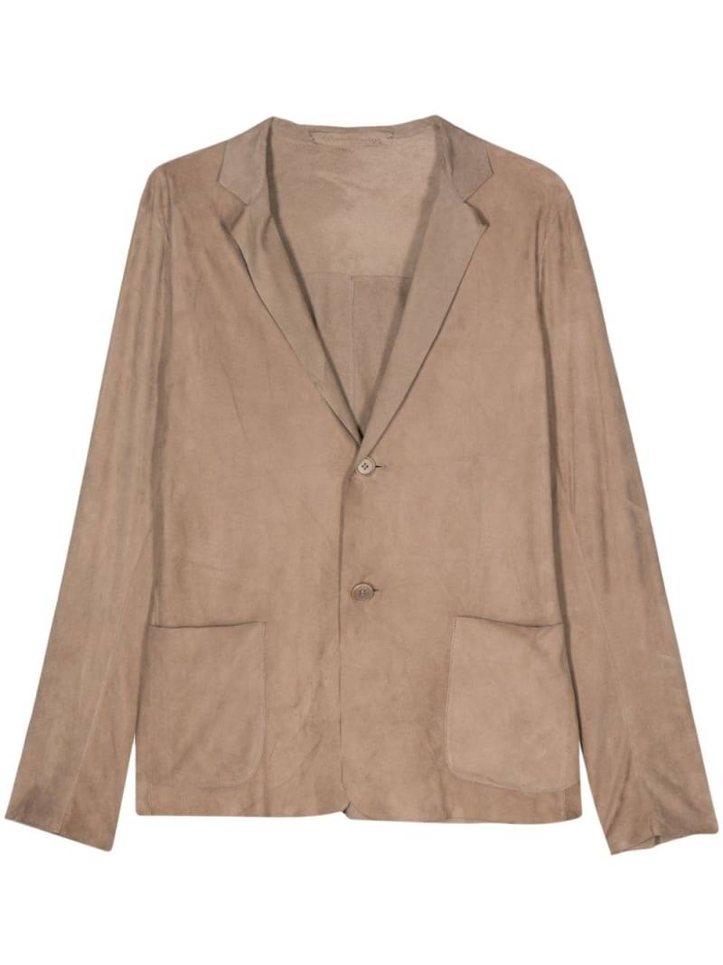 Salvatore Santoro suede leather blazer - Brown von Salvatore Santoro