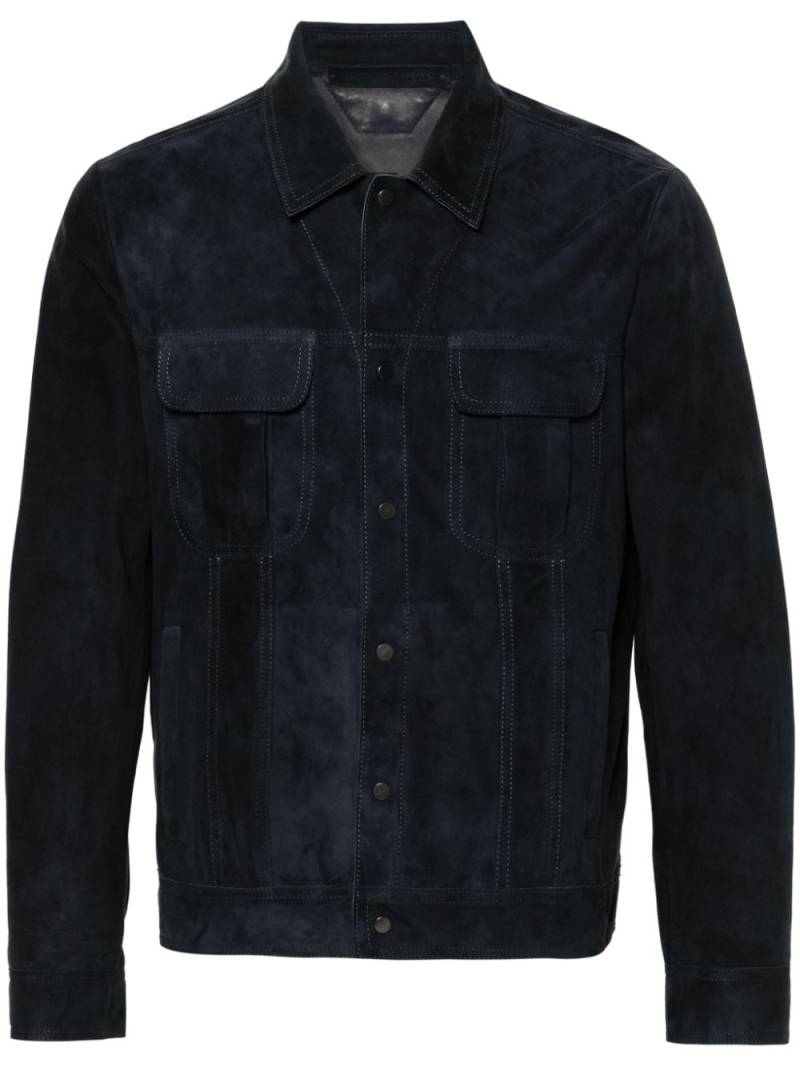 Salvatore Santoro suede shirt jacket - Blue von Salvatore Santoro