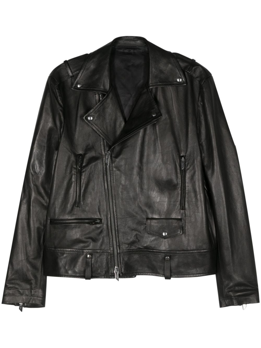 Salvatore Santoro zip-up leather jacket - Black von Salvatore Santoro