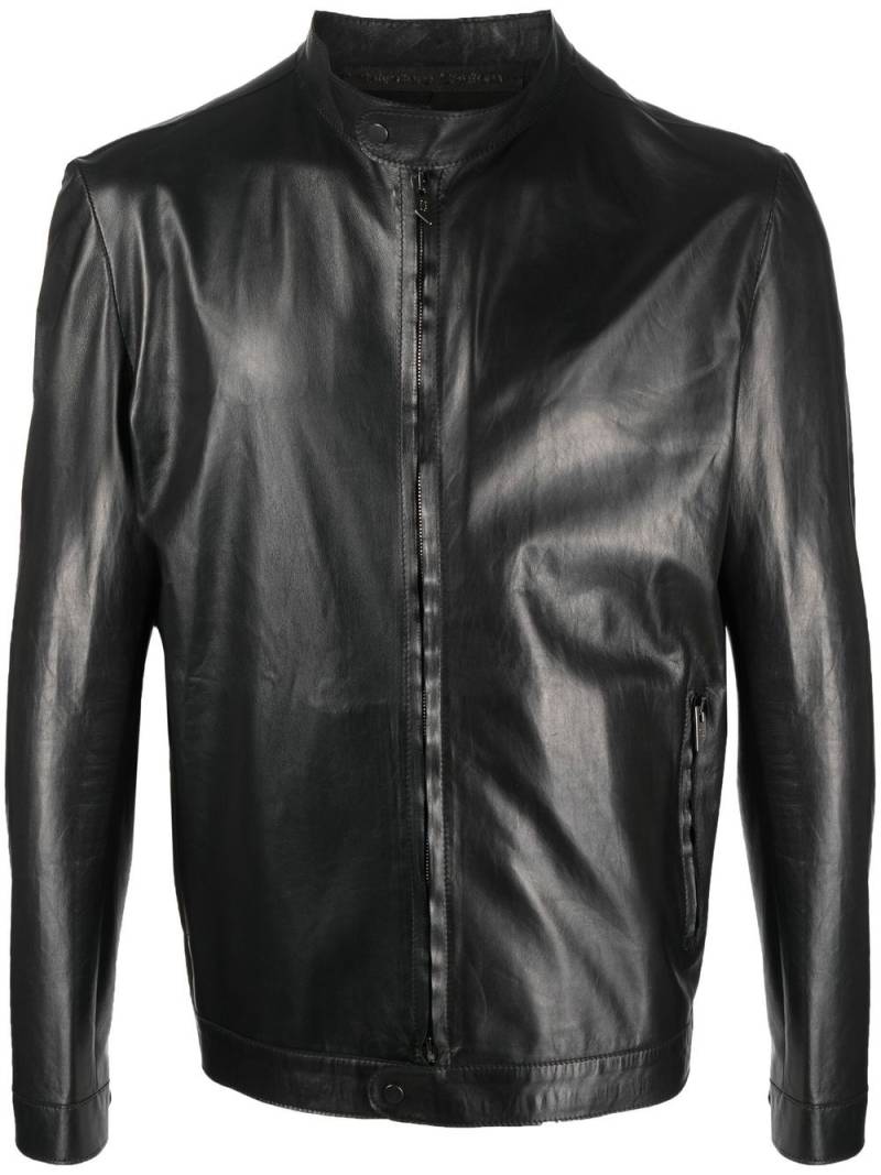 Salvatore Santoro zip-up leather jacket - Black von Salvatore Santoro