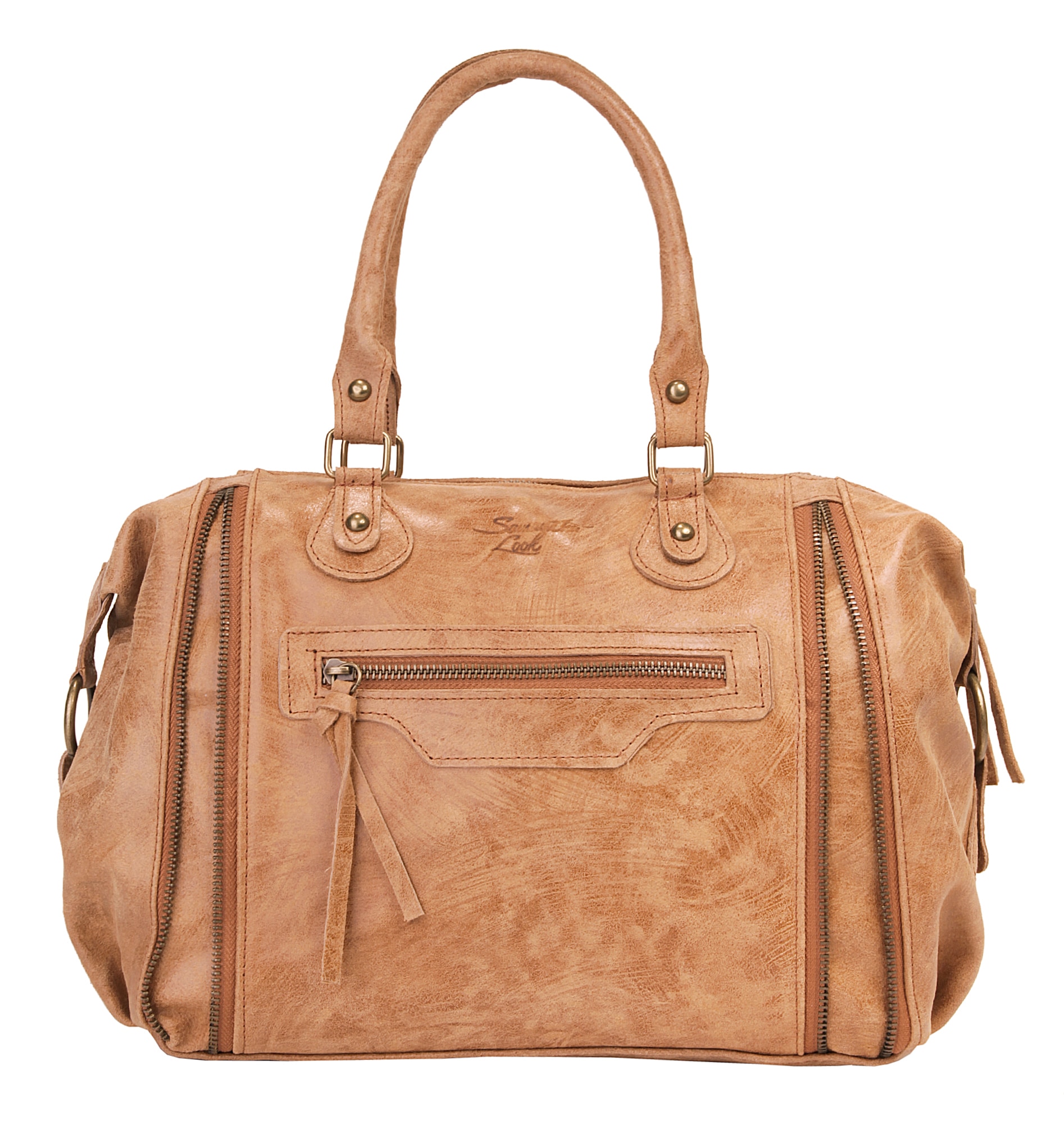 Samantha Look Henkeltasche, echt Leder, Made in Italy von Samantha Look