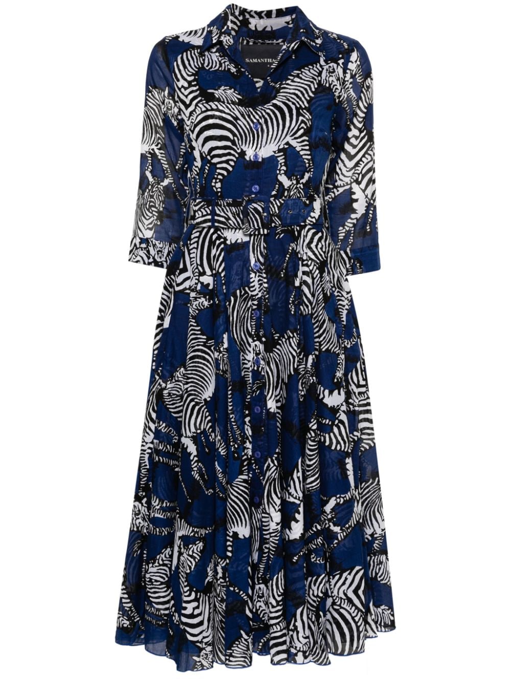 Samantha Sung Aster midi dress - Blue