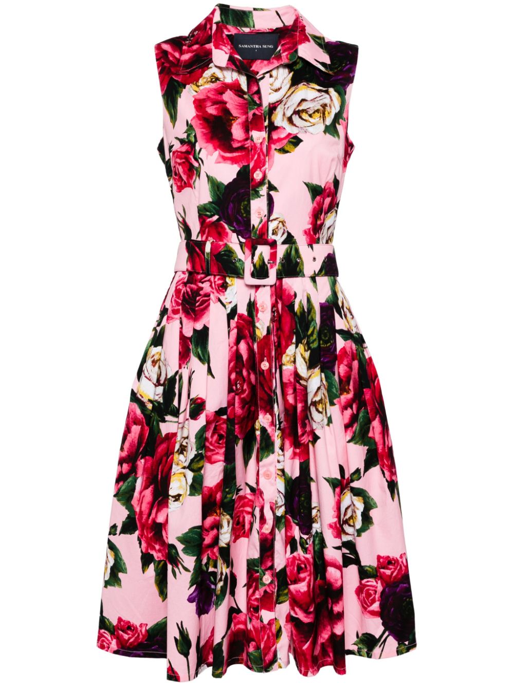 Samantha Sung Audrey floral-print dress - Pink von Samantha Sung