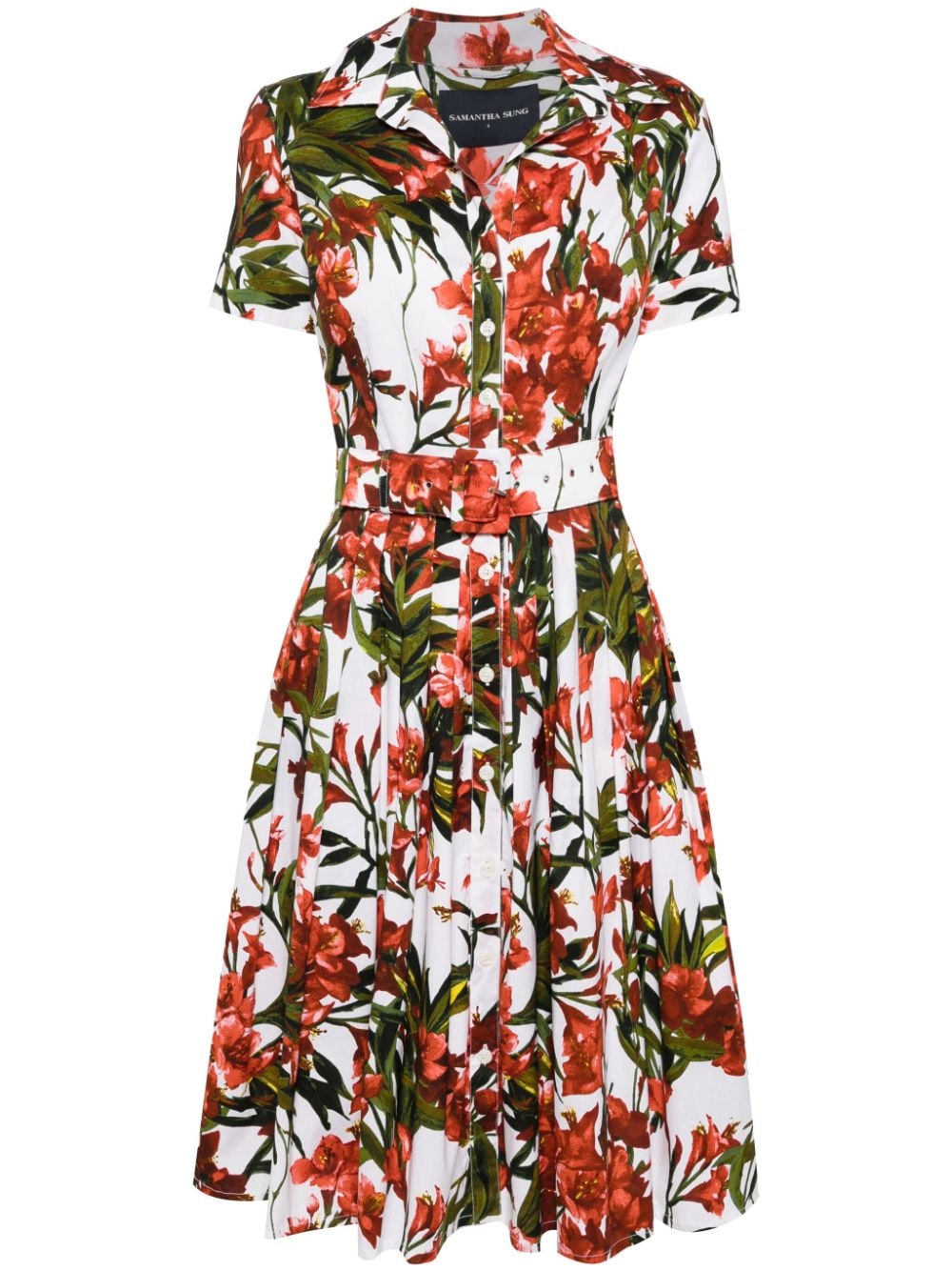 Samantha Sung Audrey floral-print dress - White von Samantha Sung