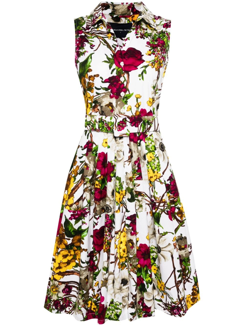 Samantha Sung Claire floral-print dress - White von Samantha Sung