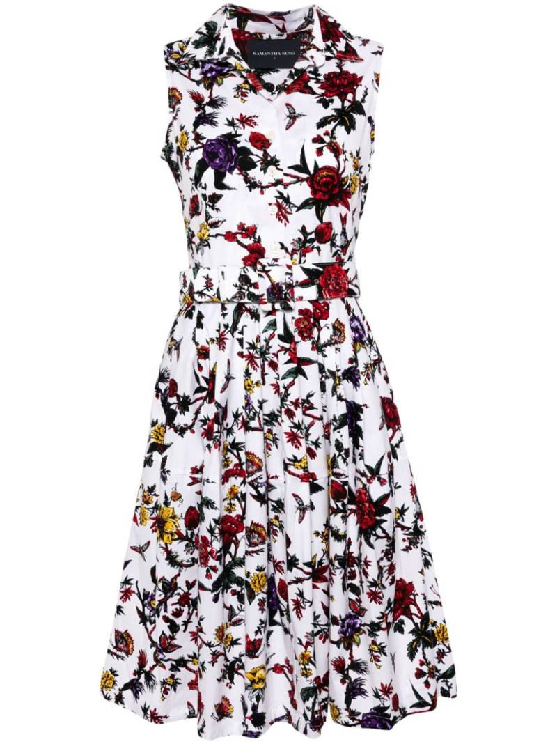 Samantha Sung Claire floral-print dress - White von Samantha Sung