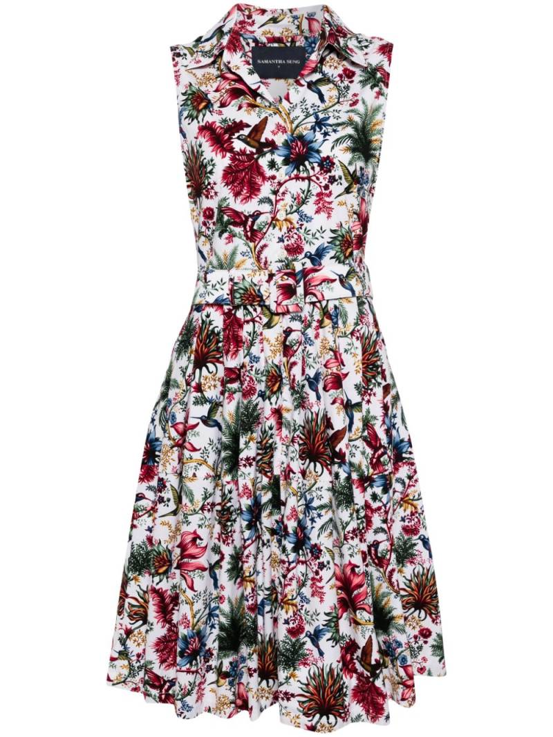 Samantha Sung Claire floral-print dress - White von Samantha Sung