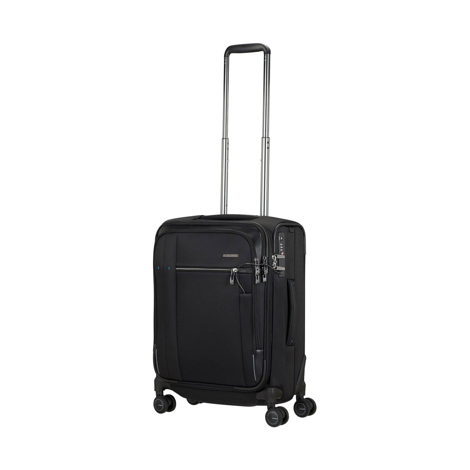 Weichschalenkoffer, Spinner Unisex Black 55 CM von Samsonite