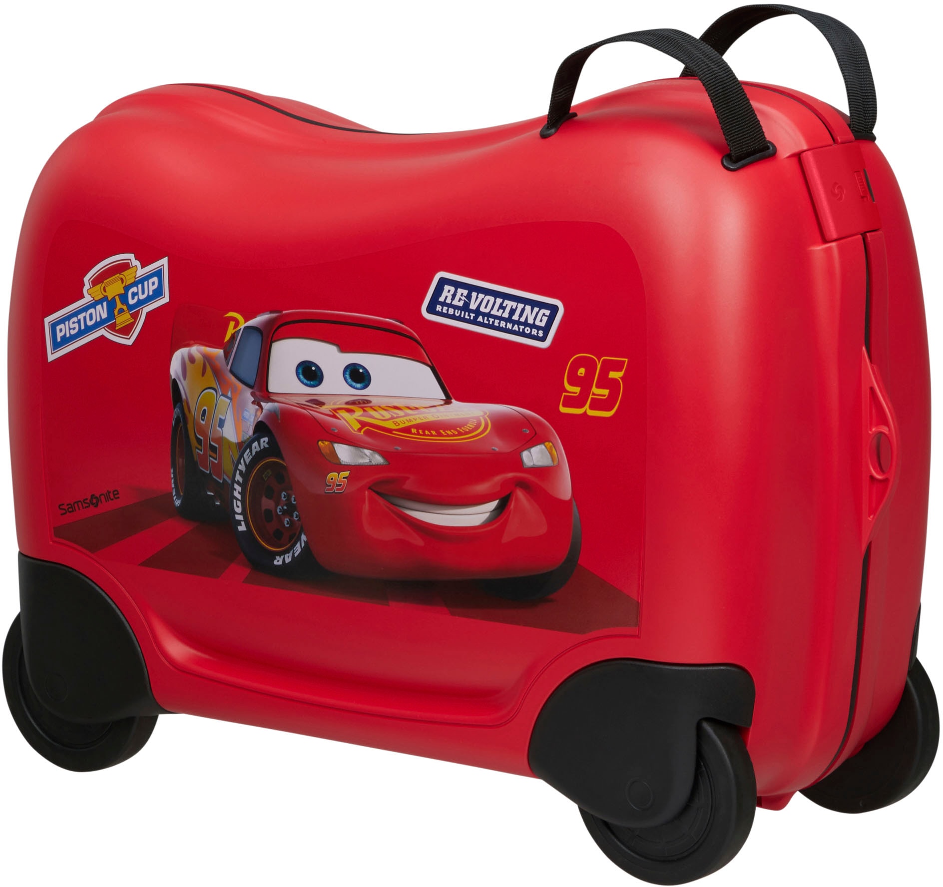 Samsonite Kinderkoffer »Dream2Go Ride-on Trolley, Disney Cars«, 4 Rollen, Kinderreisekoffer Handgepäck zum sitzen und ziehen von Samsonite