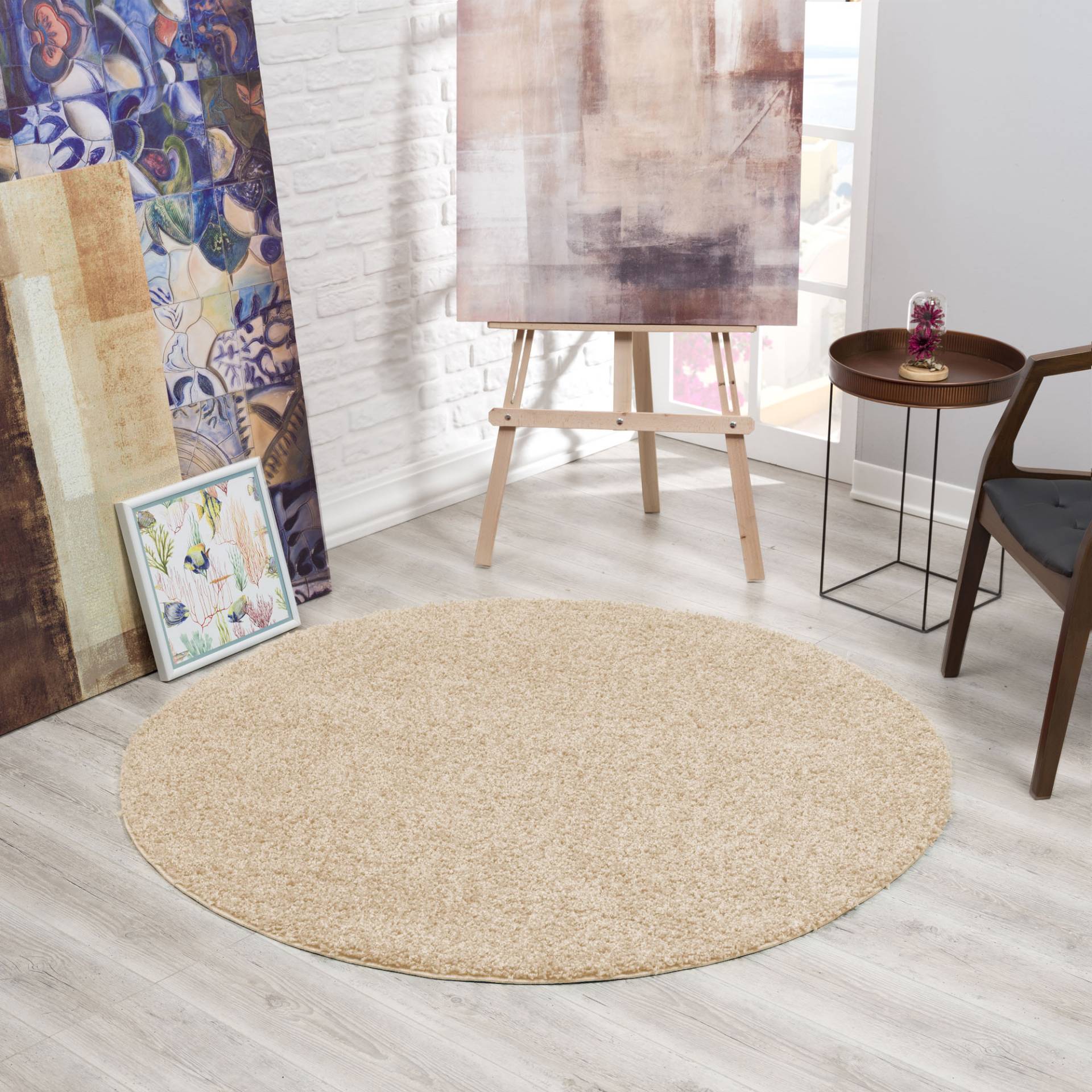 Sanat Hochflor-Teppich »LOCA«, rund, Wohnzimmer, Langflor, Shaggy, Schlafzimmer von Sanat