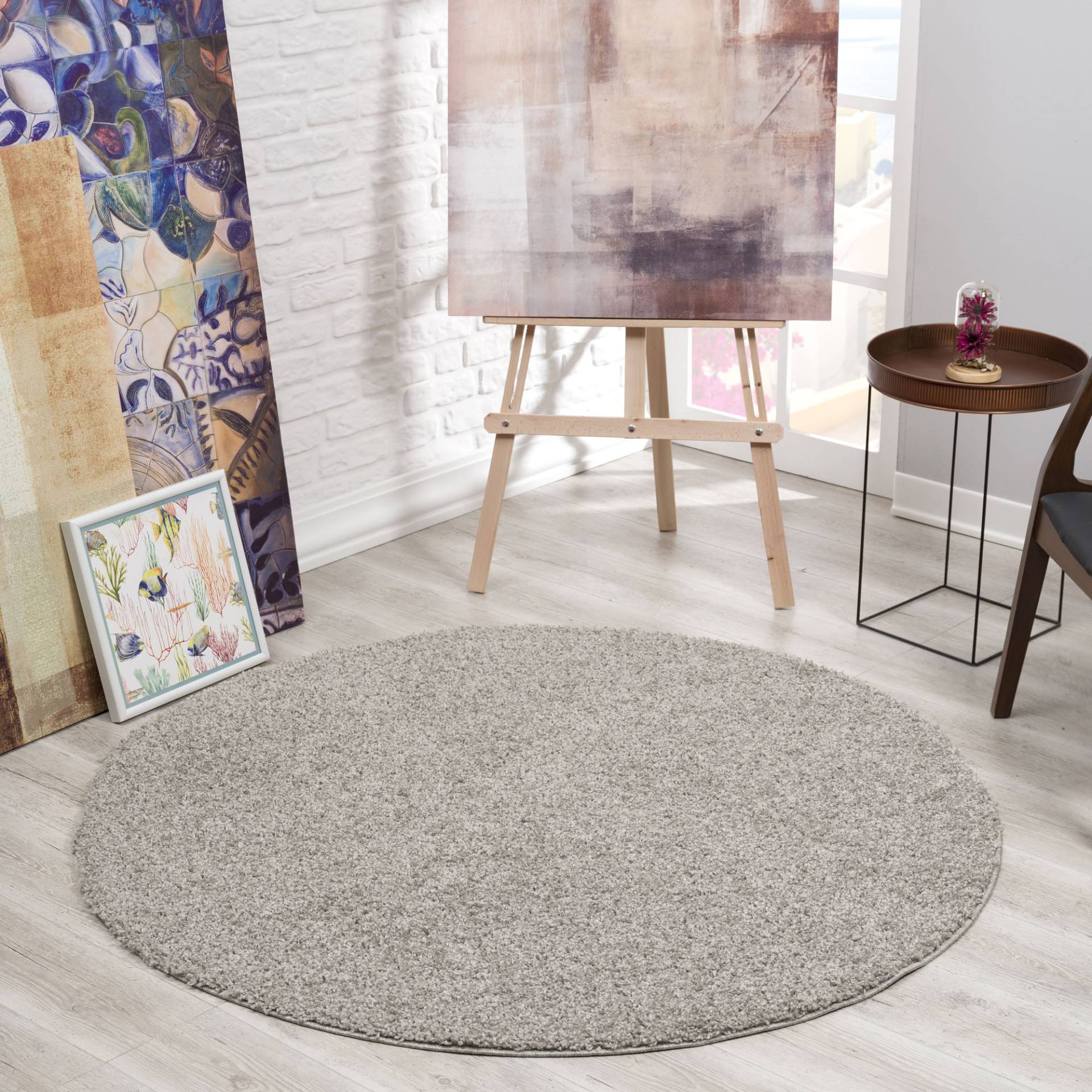 Sanat Hochflor-Teppich »LOCA«, rund, Wohnzimmer, Langflor, Shaggy, Schlafzimmer von Sanat