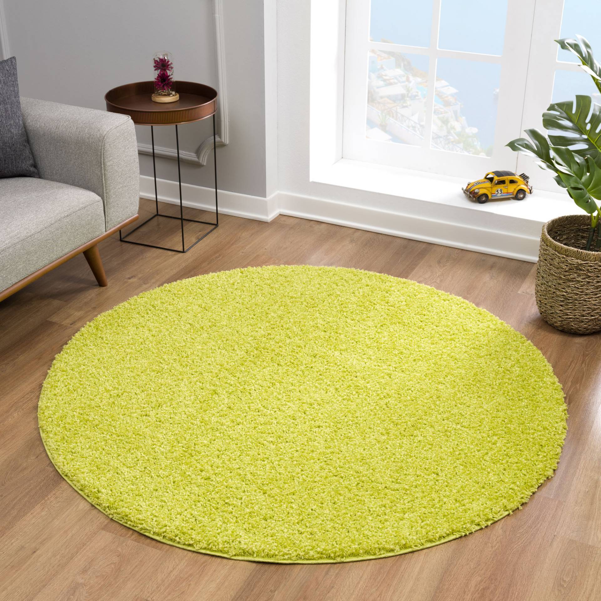 Sanat Hochflor-Teppich »LOCA«, rund, 30 mm Höhe, Wohnzimmer, Langflor, Shaggy, Schlafzimmer von Sanat