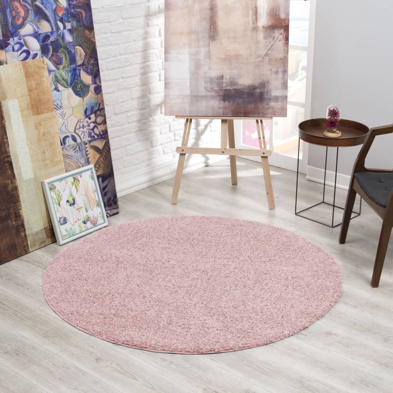 Sanat Hochflor-Teppich »LOCA«, rund, 30 mm Höhe, Wohnzimmer, Langflor, Shaggy, Schlafzimmer von Sanat