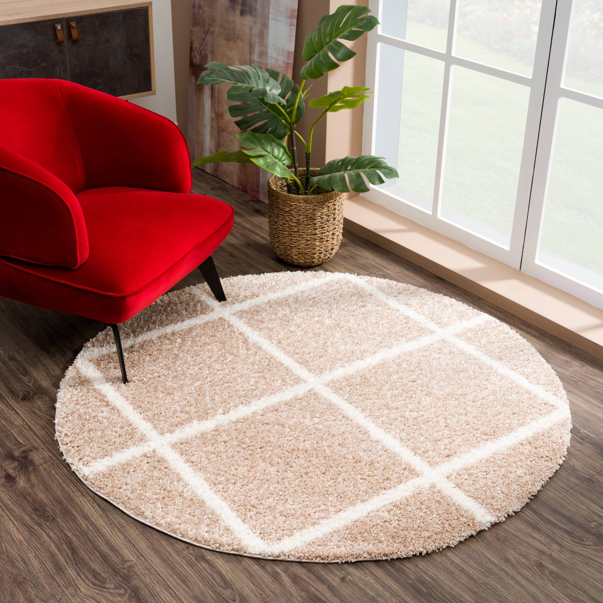 Sanat Hochflor-Teppich »Madrid«, rund, 30 mm Höhe, Wohnzimmer, Langflor, Shaggy Teppich Sanat Hochflor-Teppich »Madrid«, rund, 30 mm Höhe, Wohnzimmer, Langflor, Shaggy Teppich von Sanat