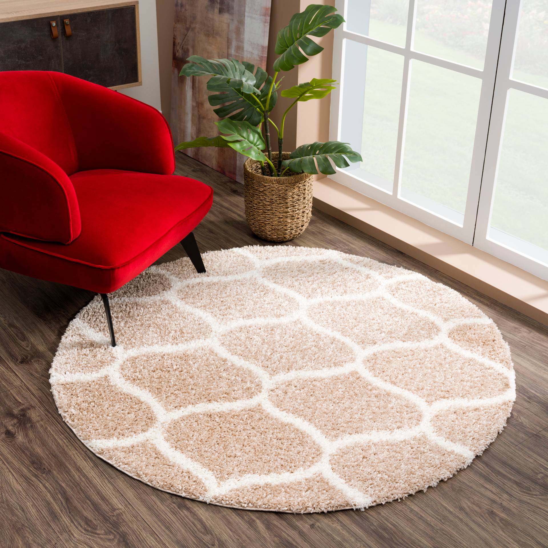 Sanat Hochflor-Teppich »Madrid«, rund, 30 mm Höhe, Wohnzimmer, Langflor, Shaggy Teppich Sanat Hochflor-Teppich »Madrid«, rund, 30 mm Höhe, Wohnzimmer, Langflor, Shaggy Teppich von Sanat