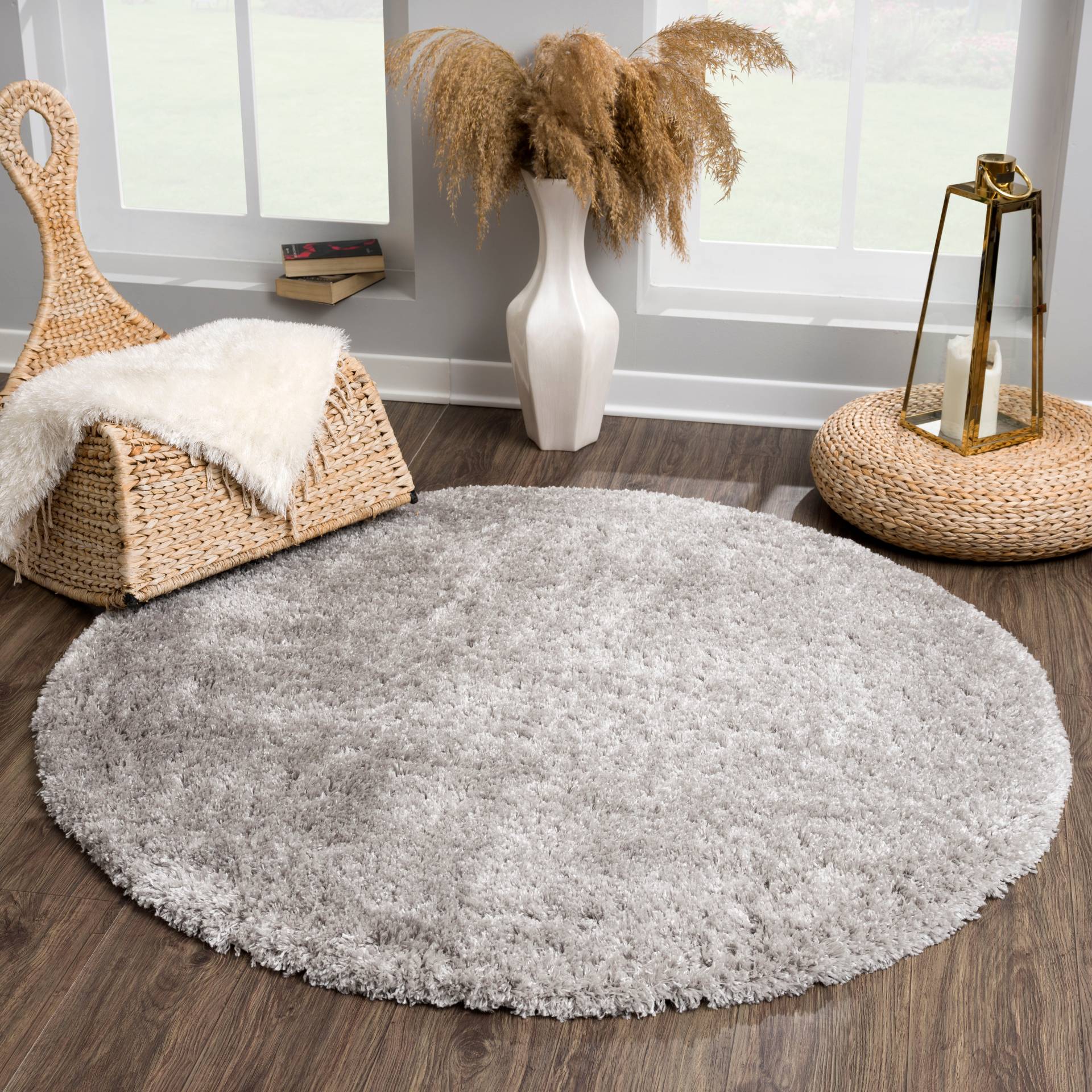 Sanat Hochflor-Teppich »Porto«, rund, 45 mm Höhe, Wohnzimmer, Langflor, Shaggy Teppich Sanat Hochflor-Teppich »Porto«, rund, 45 mm Höhe, Wohnzimmer, Langflor, Shaggy Teppich von Sanat