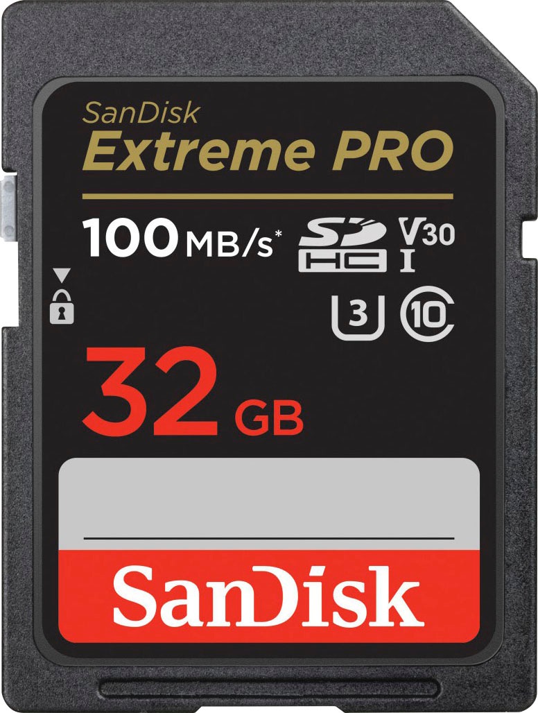 Sandisk Speicherkarte »Extreme PRO 32GB«, (UHS Class 3 100 MB/s Lesegeschwindigkeit) von Sandisk