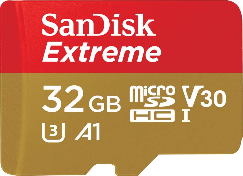 Sandisk Speicherkarte »Extreme microSDHC«, (UHS Class 3 100 MB/s Lesegeschwindigkeit), SD-Adapter, Rescue Pro Deluxe von Sandisk