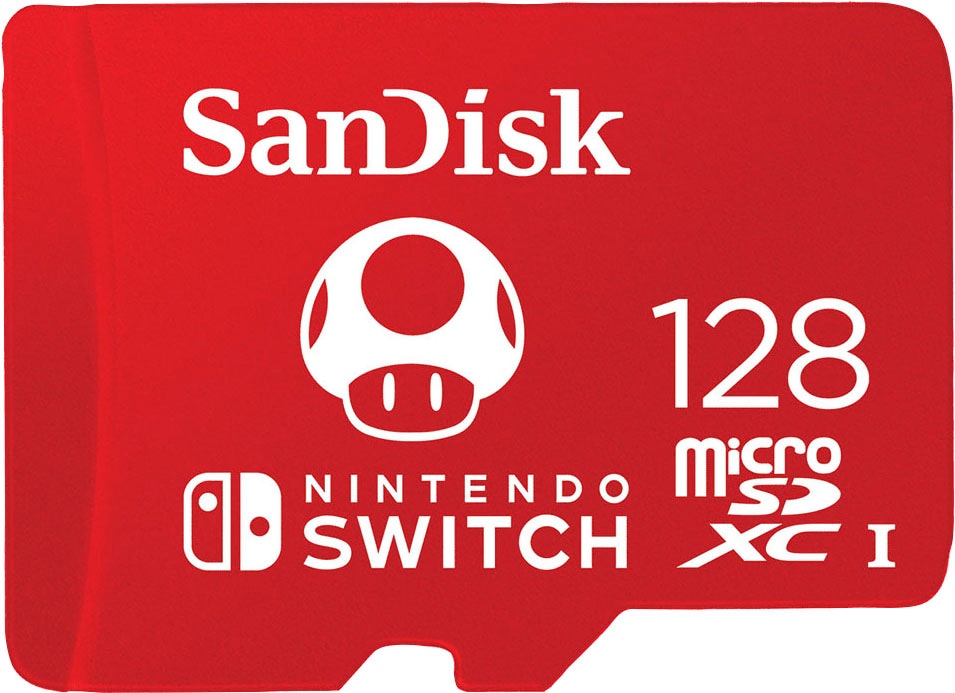 Sandisk Speicherkarte »microSDXC für Nintendo Switch 128GB«, (UHS Class 1 100 MB/s Lesegeschwindigkeit), U3/UHS-I/Cl.10/R100/W90 von Sandisk