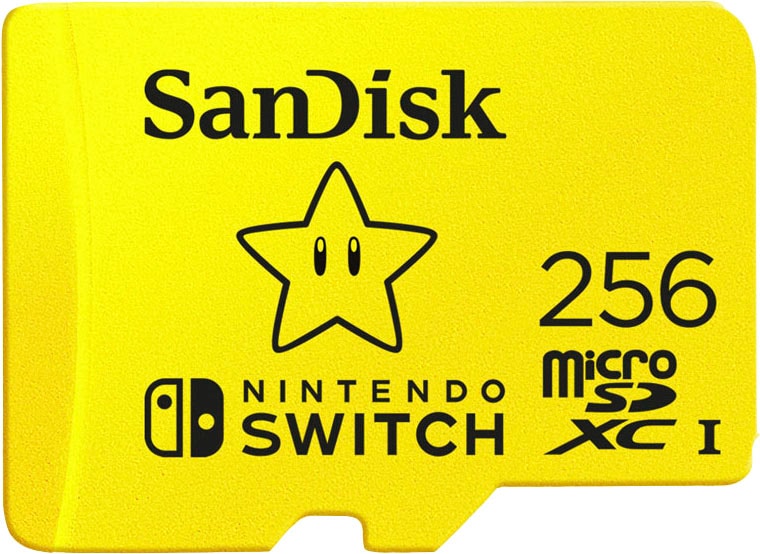 Sandisk Speicherkarte »microSDXC für Nintendo Switch 256GB«, (100 MB/s Lesegeschwindigkeit), A1/ V30/ U3/ C10/ R100/ W90 von Sandisk