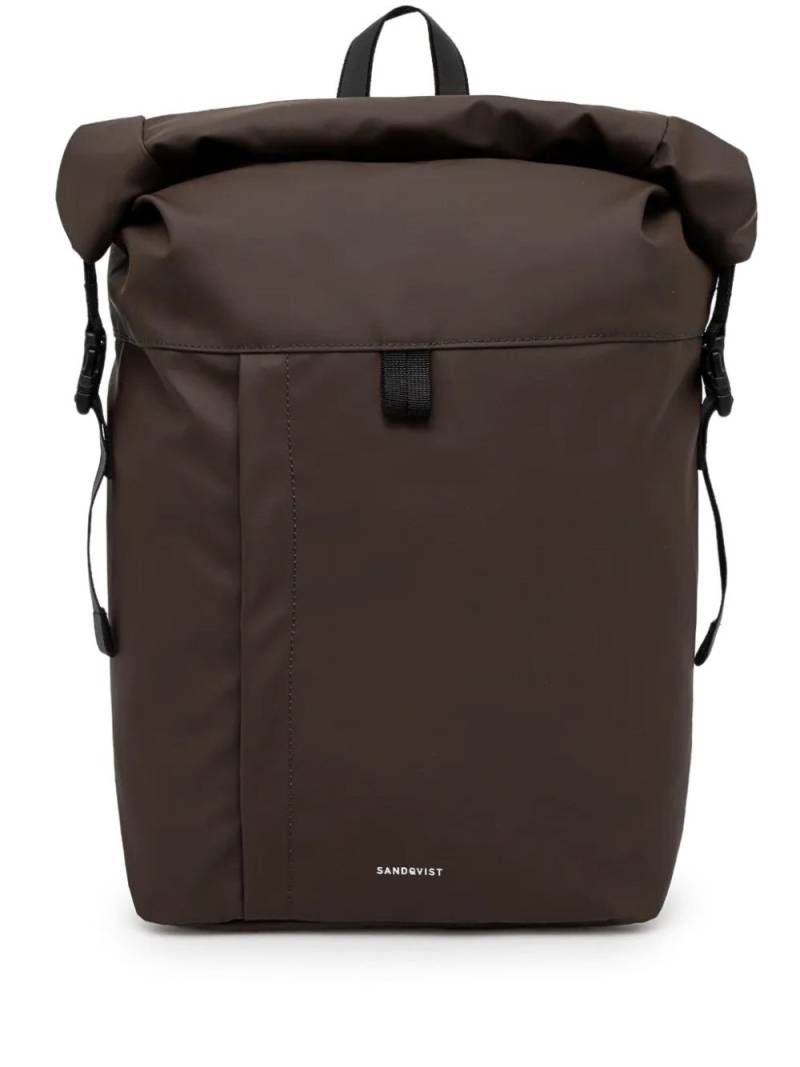 Sandqvist roll-top buckled backpack - Brown von Sandqvist