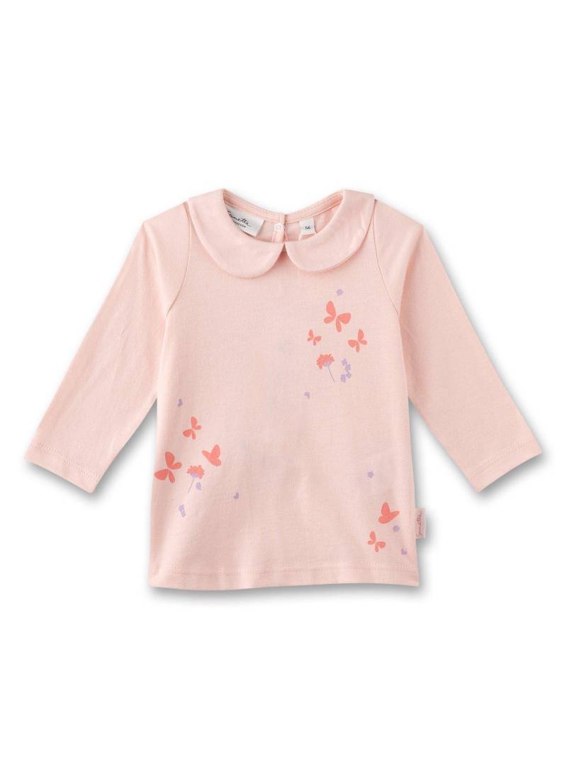 Baby Mädchen Langarmshirt Rosa Mit Bubi-kragen Unisex Rosa 80 von Sanetta Fiftyseven