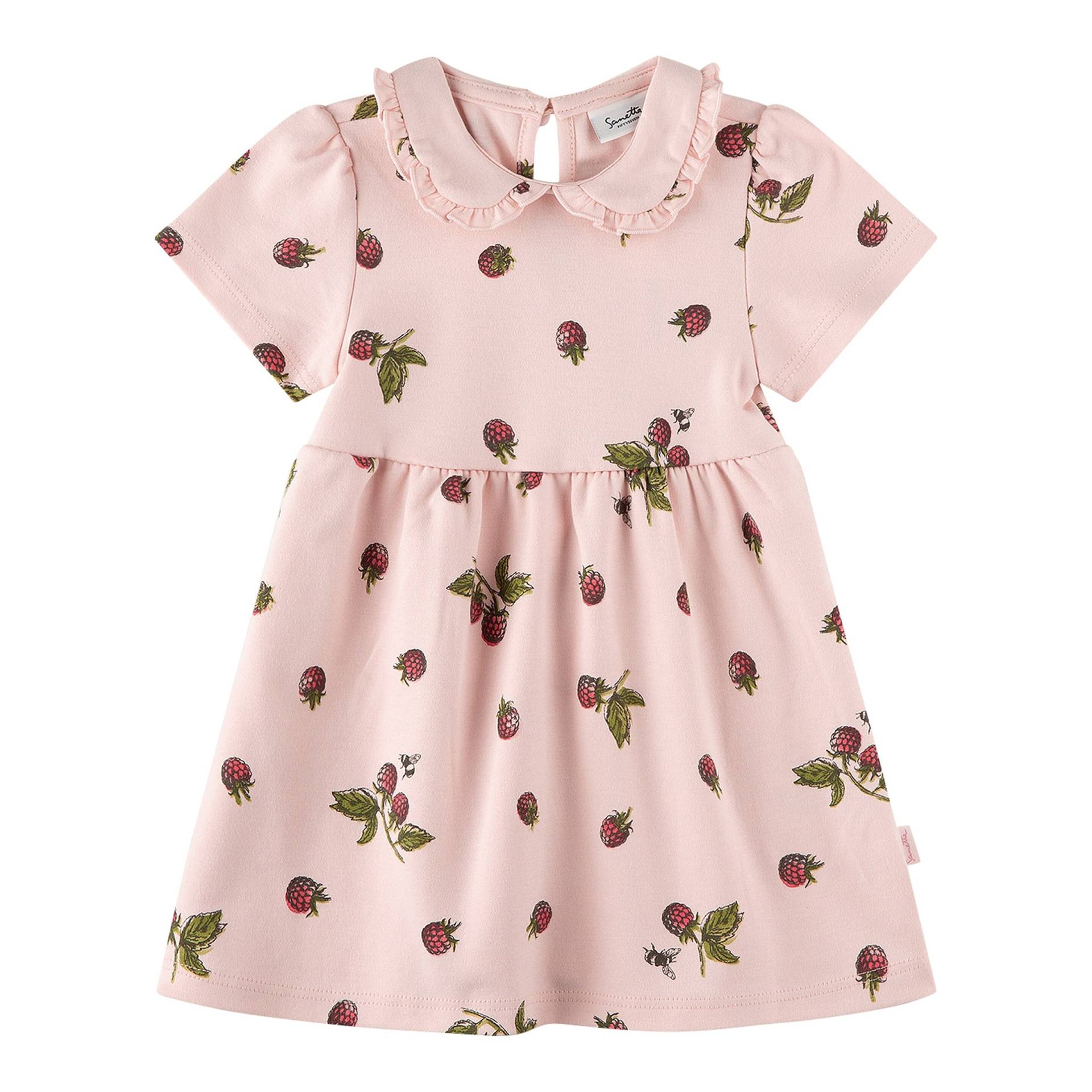 Kleid kurzarm Bubikragen Himbeeren von Sanetta Fiftyseven