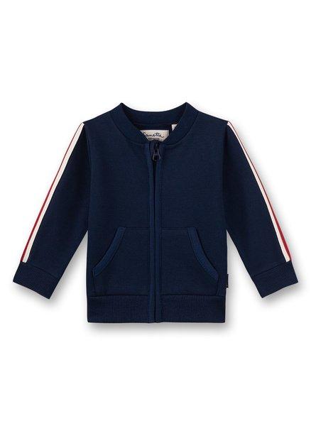 Baby Sweatjacke Navy Unisex Blau 62 von Sanetta Fiftyseven