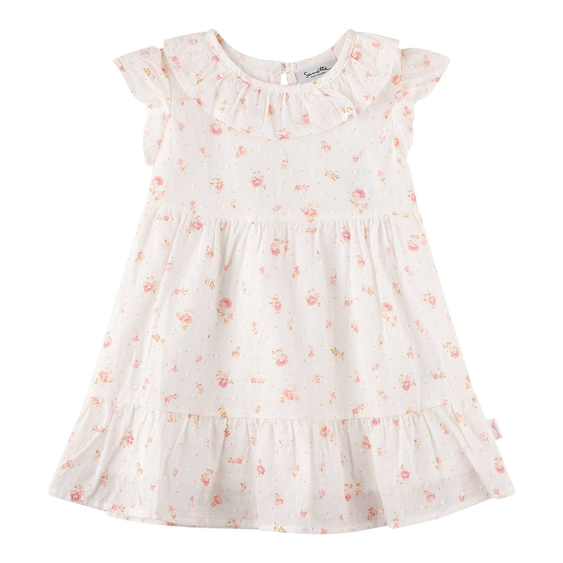 Webkleid Flügelarm Rüschenkragen Blumen Webkleid Flügelarm Rüschenkragen Blumen von Sanetta Fiftyseven