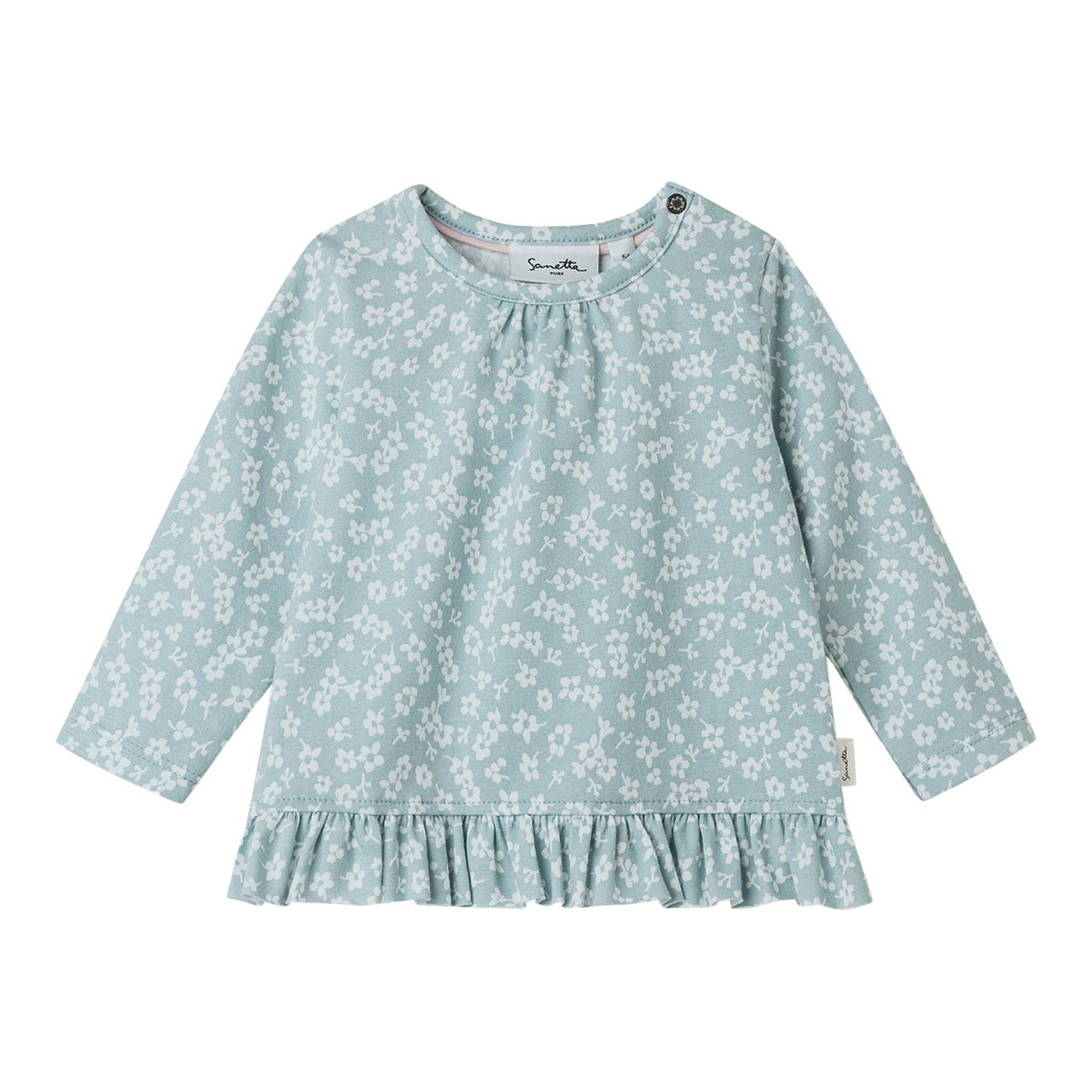 Shirt langarm Blumen Volant von Sanetta Pure