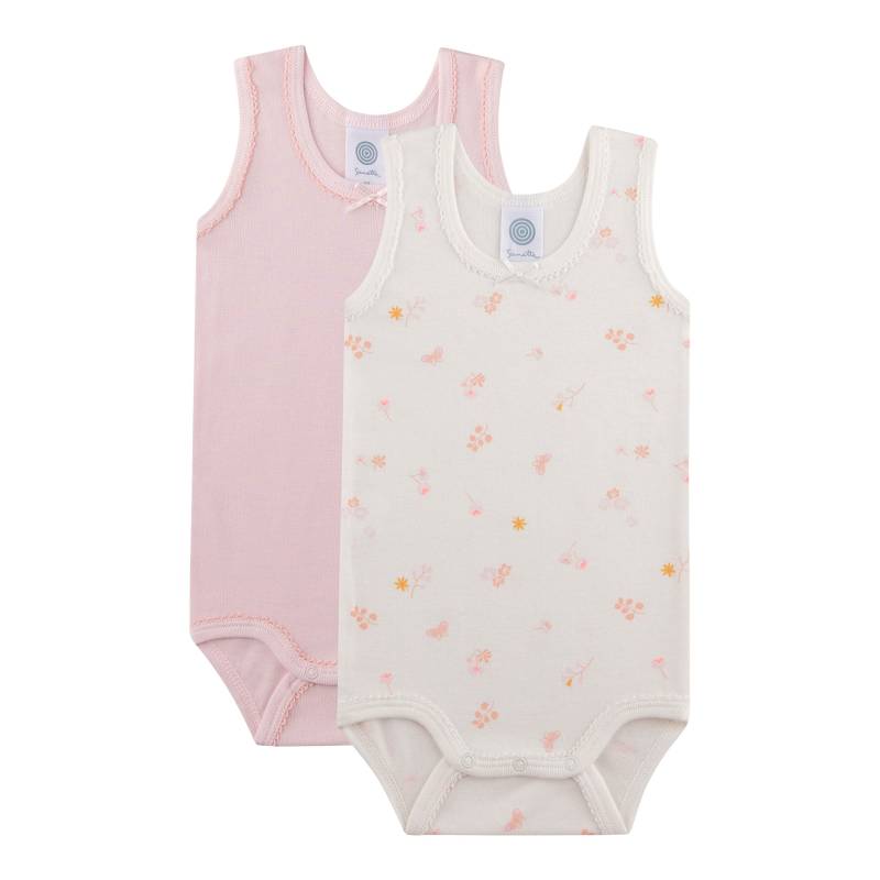 2er-Pack Bodys ohne Arm Blumen von Sanetta