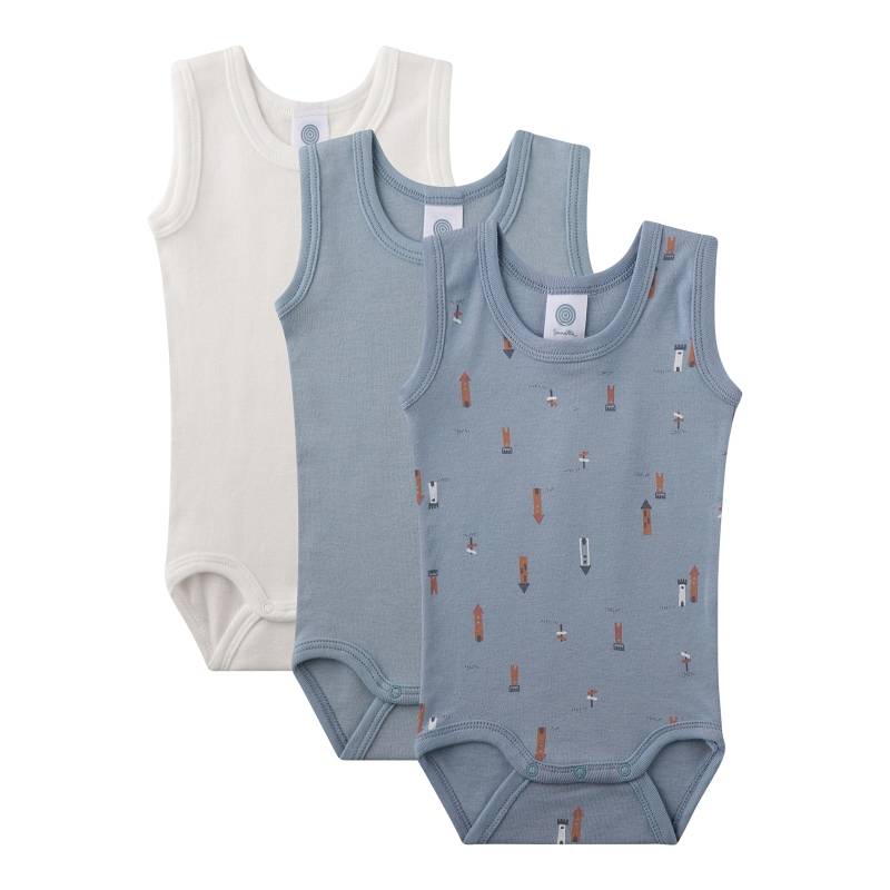 3er-Pack Bodys ohne Arm Türme von Sanetta