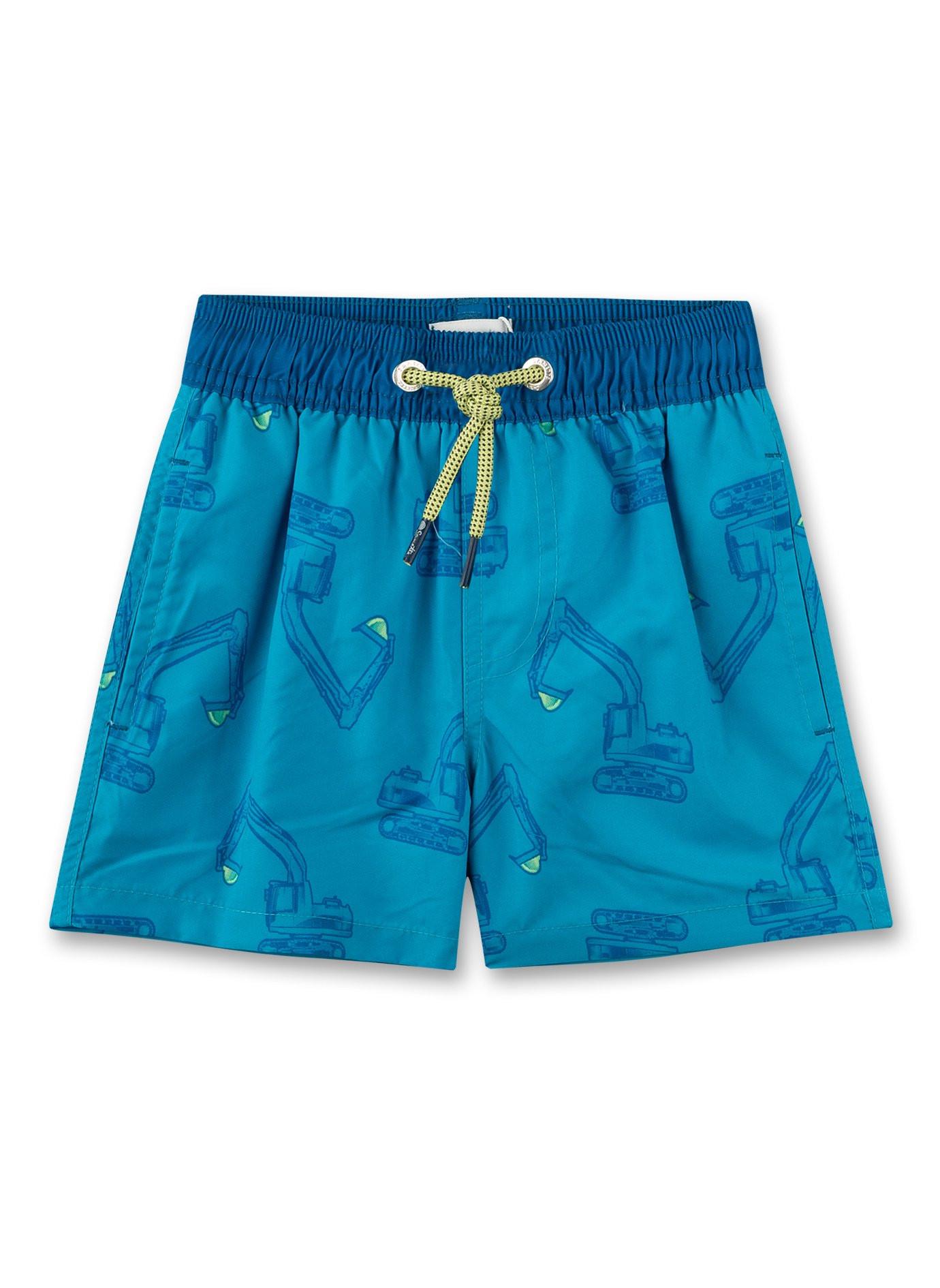 Jungen Badeshorts Bagger Jungen Blau 104 von Sanetta