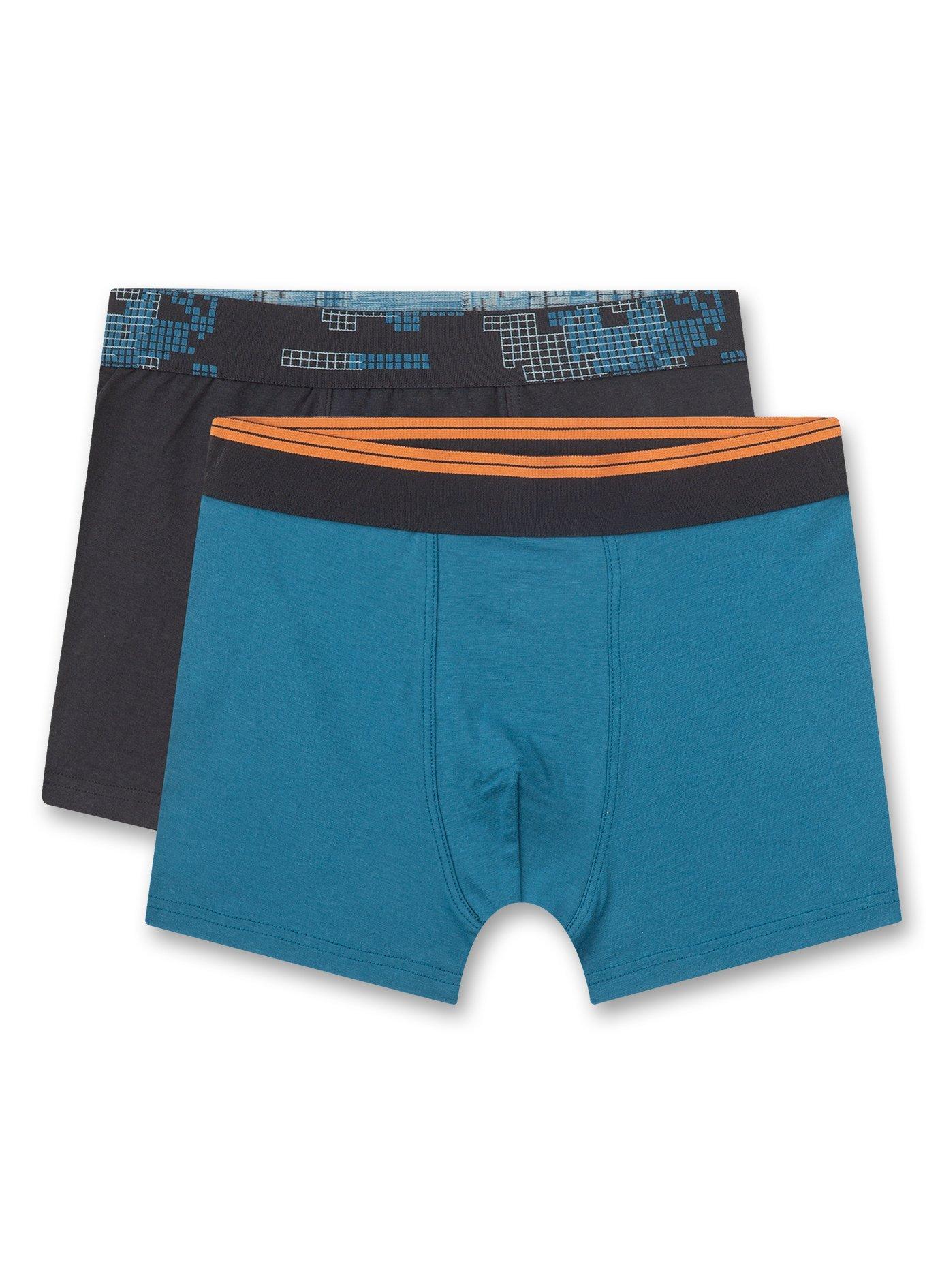 Jungen-shorts (doppelpack) Blau Jungen Blau 176 von Sanetta