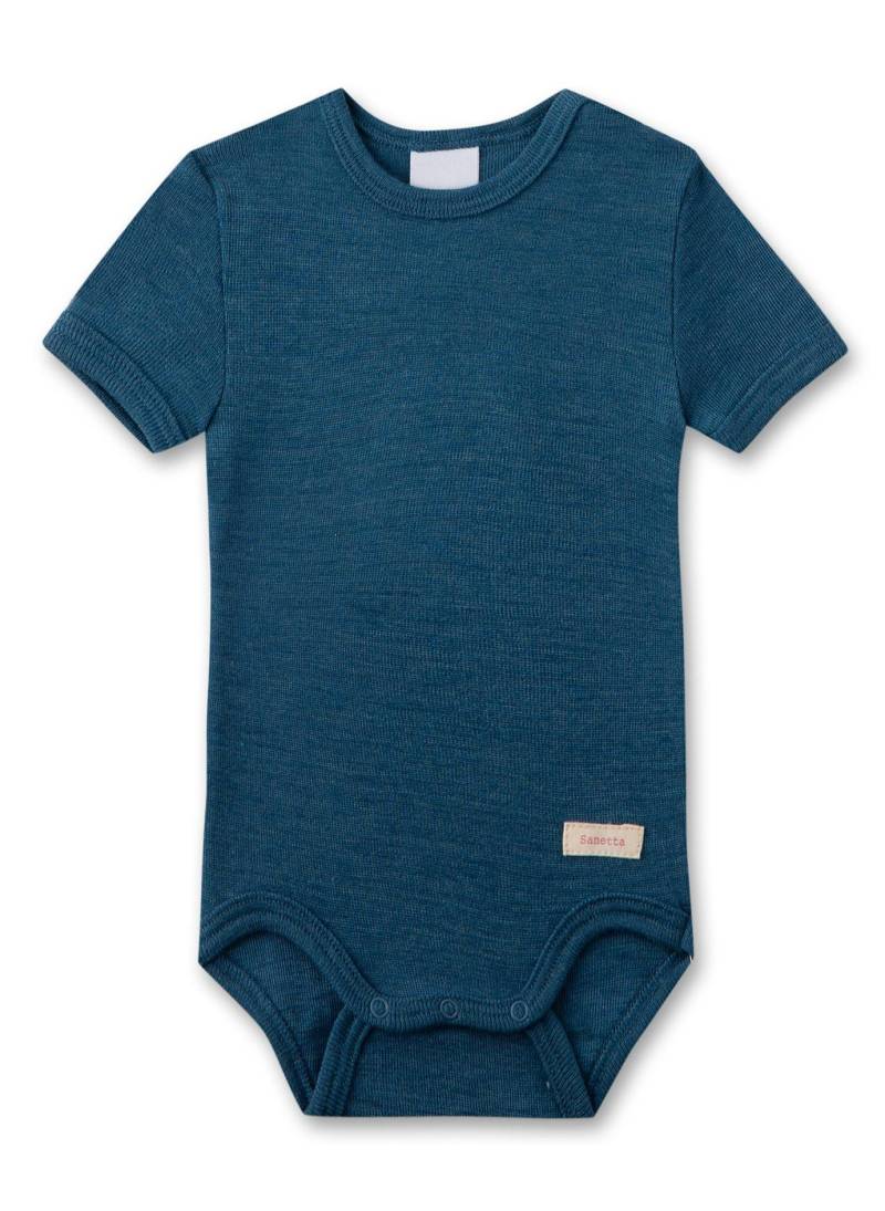 Merino/seide Body Uni Mädchen Blau 56 von Sanetta