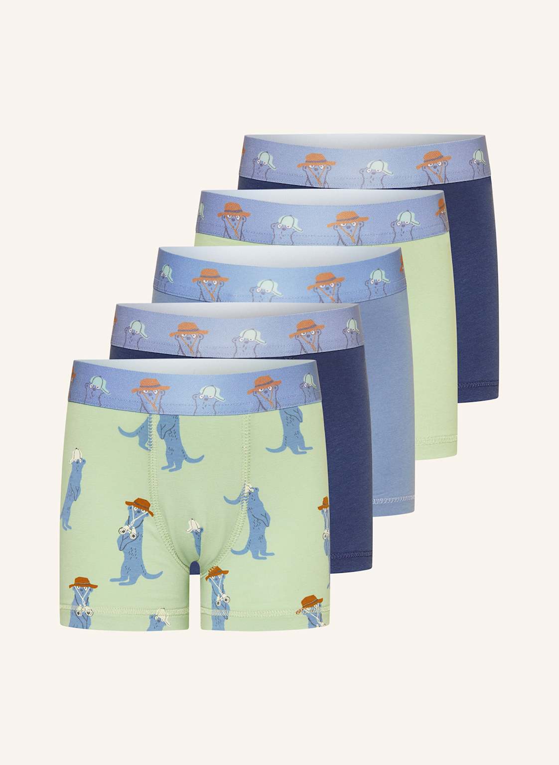 Sanetta 5er-Pack Boxershorts gruen Sanetta 5er-Pack Boxershorts gruen von Sanetta