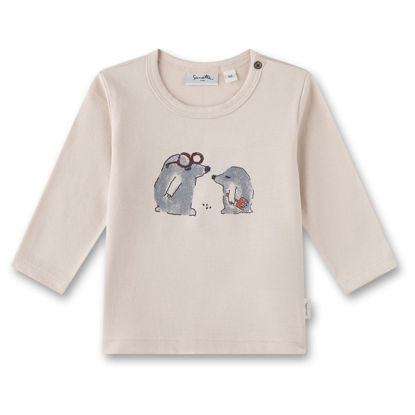 Sanetta - Baby Boy's Shirt Pure LT 2 - Longsleeve Gr 68 beige/grau von Sanetta