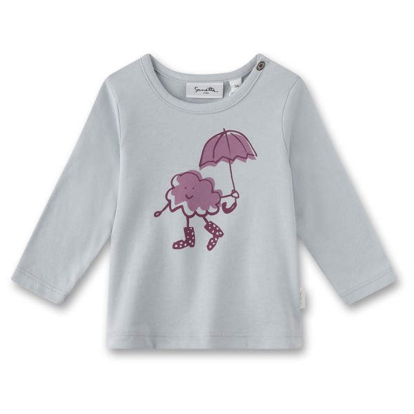 Sanetta - Baby Girl's Shirt Pure LT 1 - Longsleeve Gr 62;68;74;80;86;92 grau;rosa von Sanetta