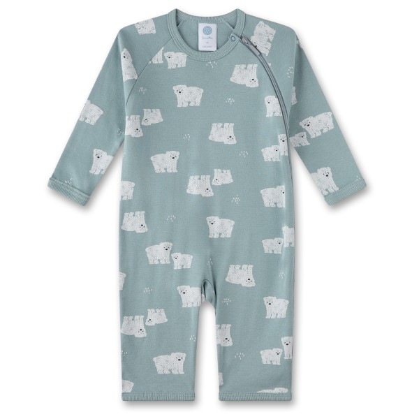 Sanetta - Boy Kid's Overall Long, Allover San Pure - Alltagsunterwäsche Gr 74 türkis/grau von Sanetta