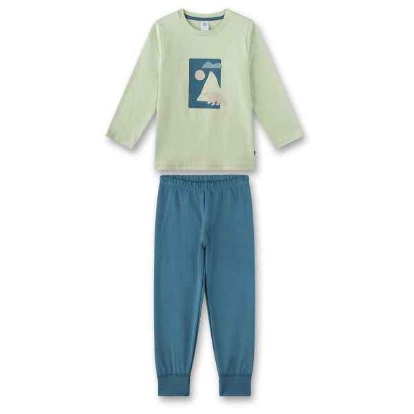 Sanetta - Boy Kid's Pyjama Long San Pure - Alltagsunterwäsche Gr 104 blau von Sanetta