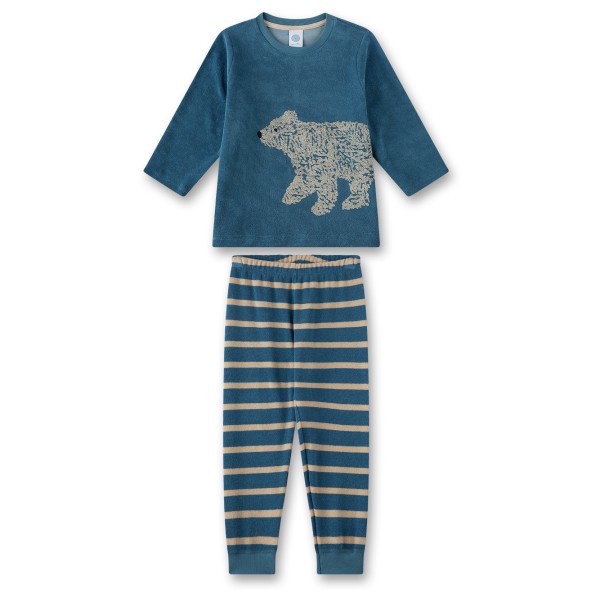 Sanetta - Boy Kid's Pyjama Long San Pure Terry - Alltagsunterwäsche Gr 104;116;128;140;98 blau von Sanetta