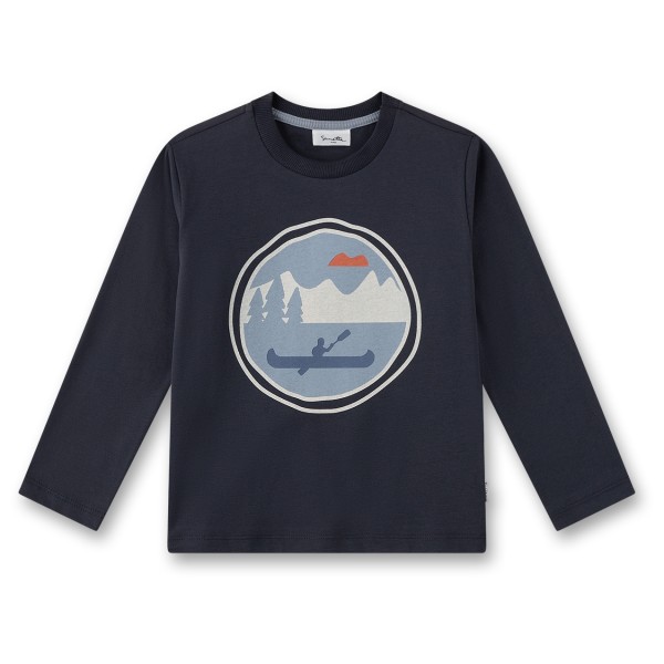 Sanetta - Boy Kid's Shirt Pure Light Velours - Longsleeve Gr 104;98 blau von Sanetta